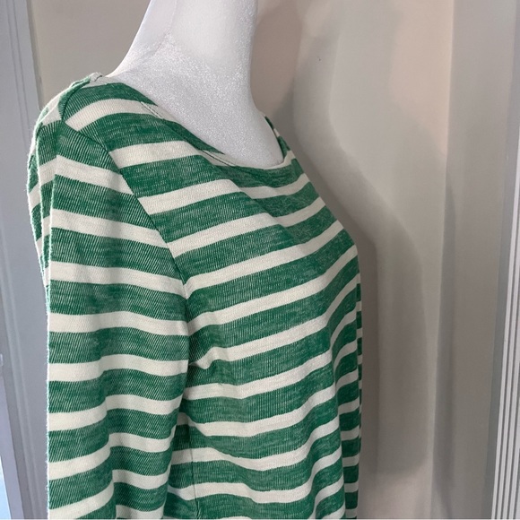Old Navy tie front green striped cotton sweater - Picture 4 of 13